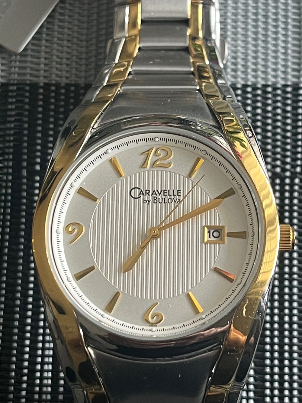 Caravelle by Bulova Two-Tone Gold & Silver Men’s Dress Watch - White Dial